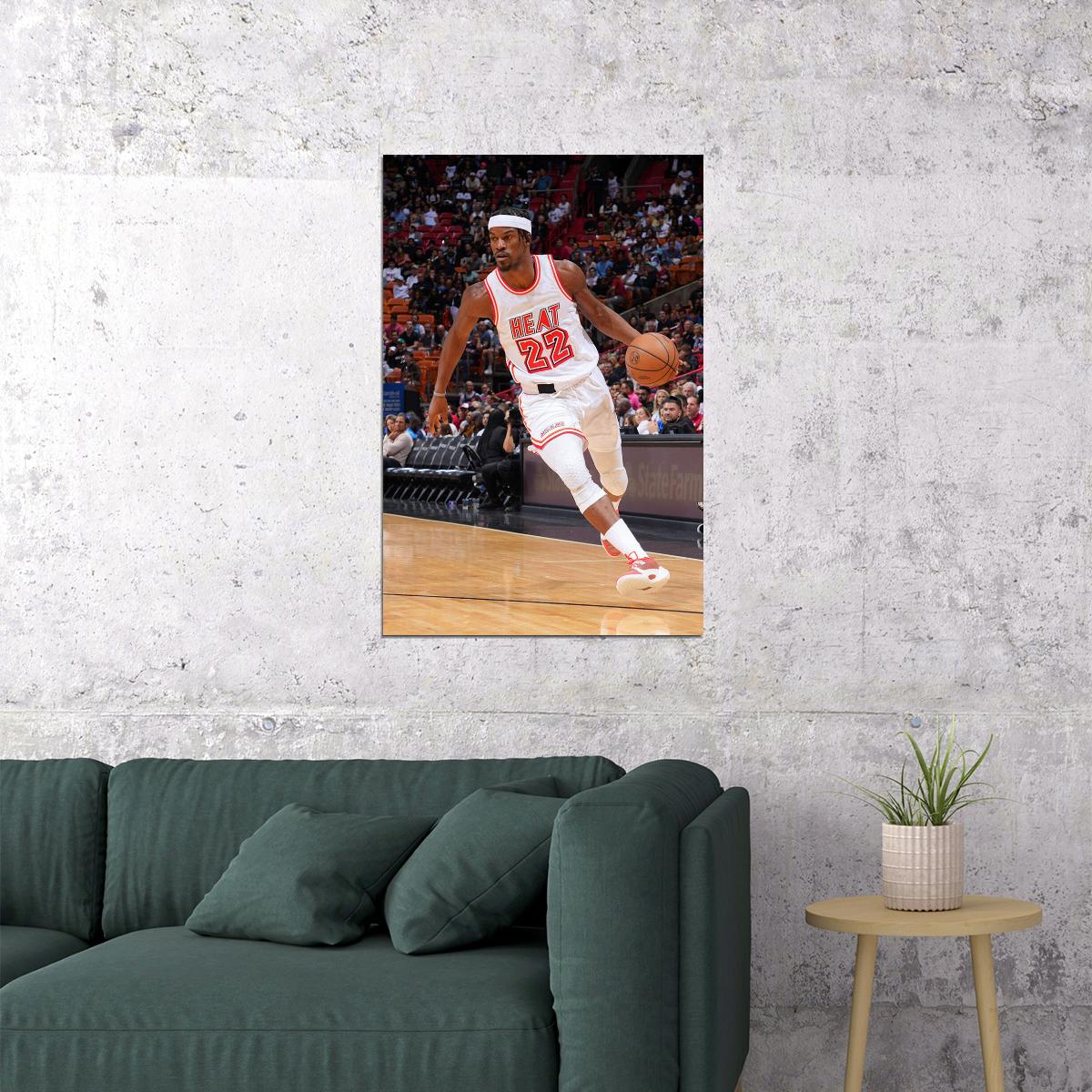 Jimmy Butler Basketball Miami Heat Basketball Team Poster Wall Art Print Home Wall Decor
