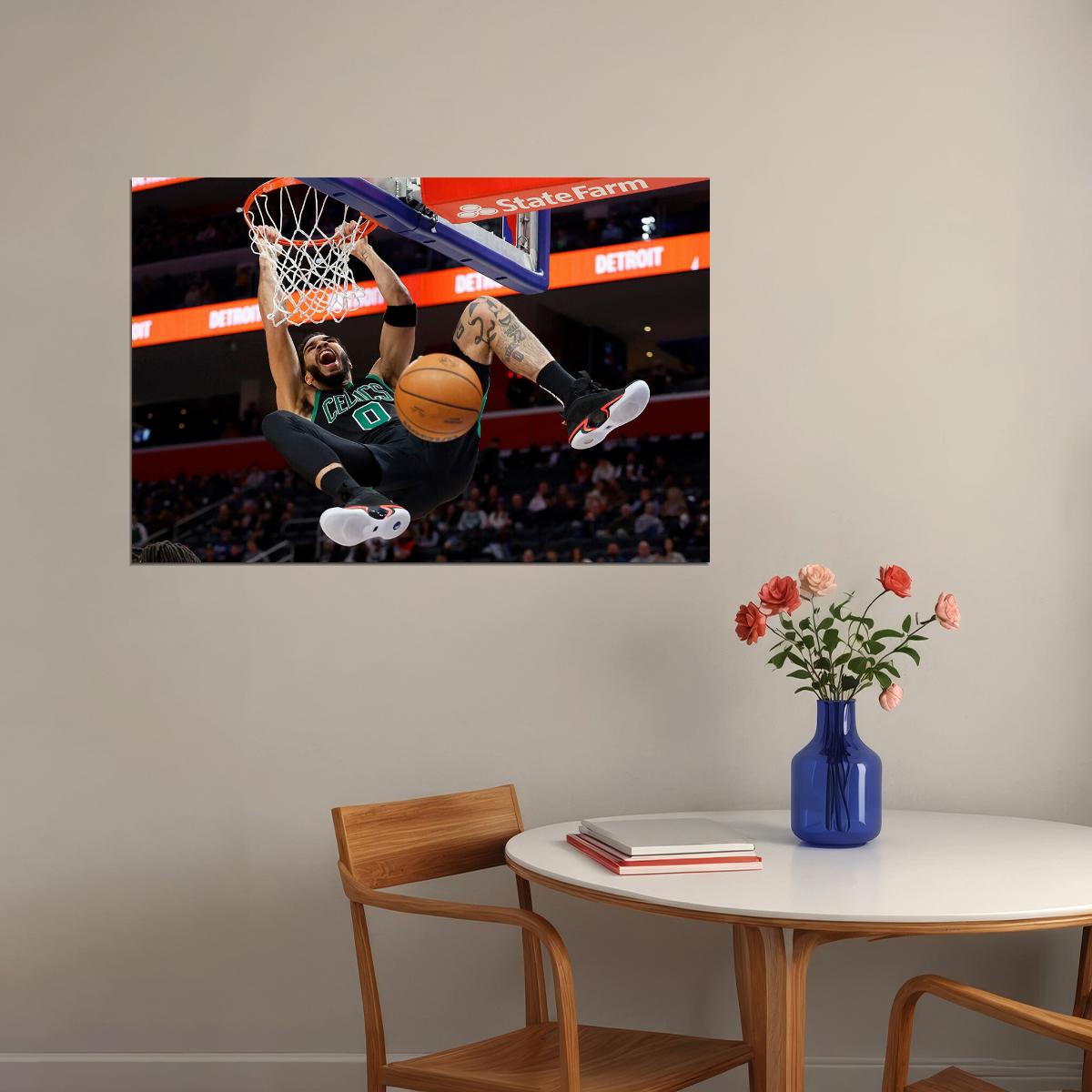 Boston Celtics Team Jayson Tatum American Basketball Poster Wall Art Print Home Wall Decor - xonomax