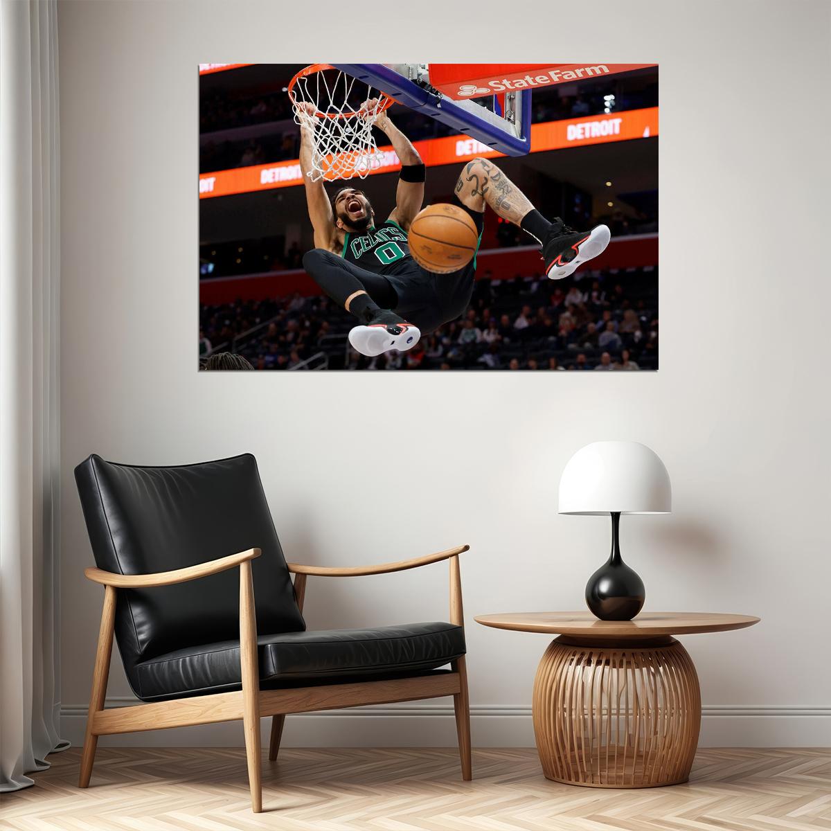 Boston Celtics Team Jayson Tatum American Basketball Poster Wall Art Print Home Wall Decor - xonomax