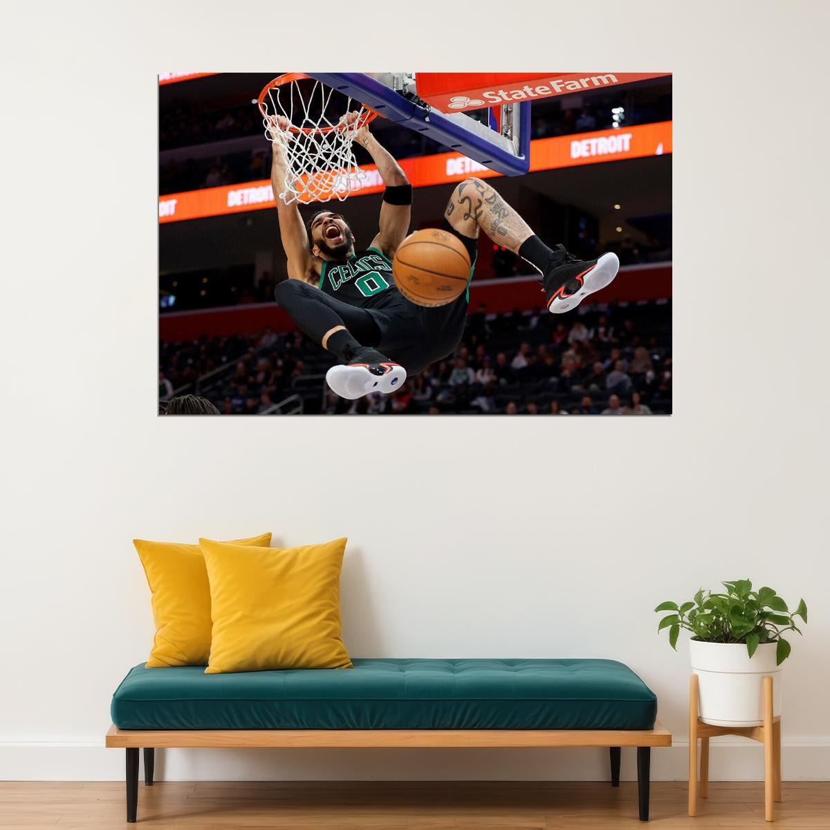 Boston Celtics Team Jayson Tatum American Basketball Poster Wall Art Print Home Wall Decor - xonomax