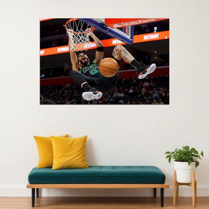 Boston Celtics Team Jayson Tatum American Basketball Poster Wall Art Print Home Wall Decor - xonomax