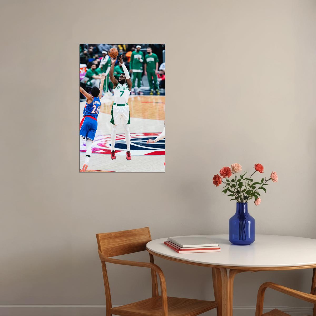 Boston Celtics Team Jaylen Brown American Basketball Poster Wall Art Print Home Wall Decor - xonomax