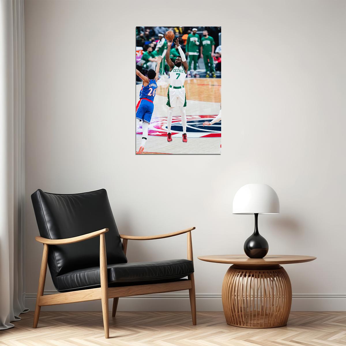 Boston Celtics Team Jaylen Brown American Basketball Poster Wall Art Print Home Wall Decor - xonomax