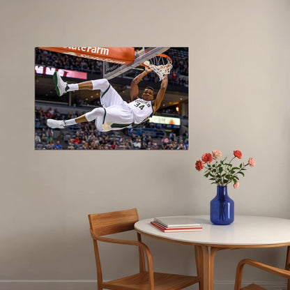 Giannis Antetokounmpo Basketball Milwaukee Bucks Team Poster Wall Art Print Home Wall Decor - xonomax