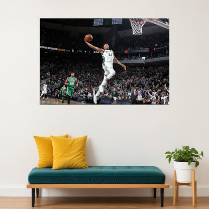 Milwaukee Bucks Basketball Team Giannis Antetokounmpo Poster Wall Art Print Home Wall Decor - xonomax