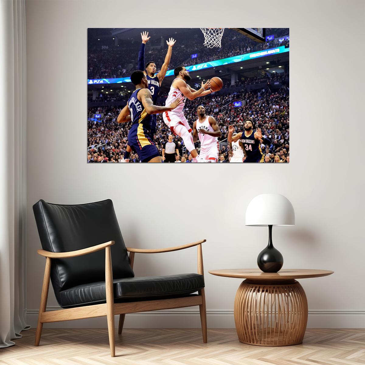 Toronto Raptors Basketball Team Match Fred Vanvleet Sports Poster Wall Art Print Home Wall Decor