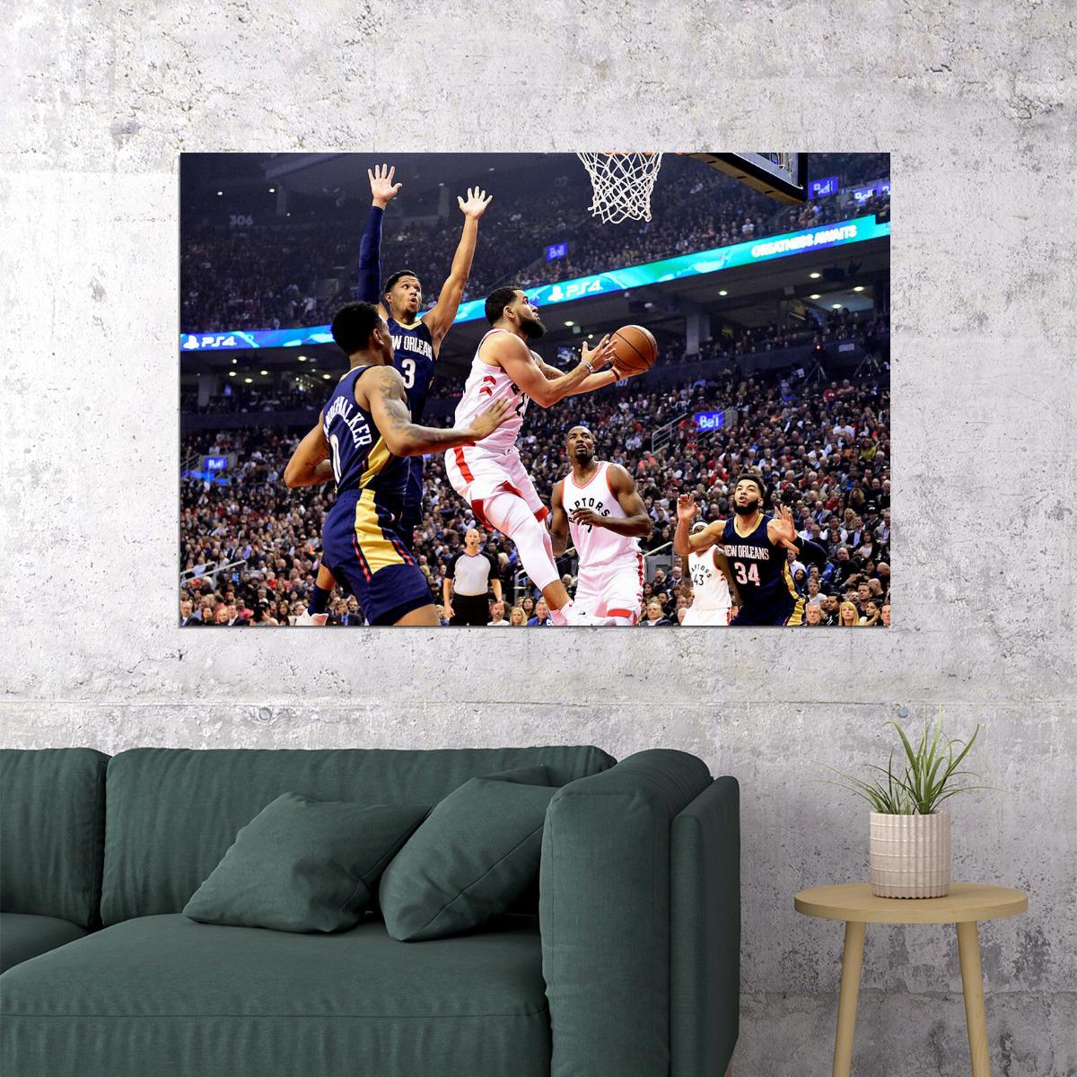 Toronto Raptors Basketball Team Match Fred Vanvleet Sports Poster Wall Art Print Home Wall Decor