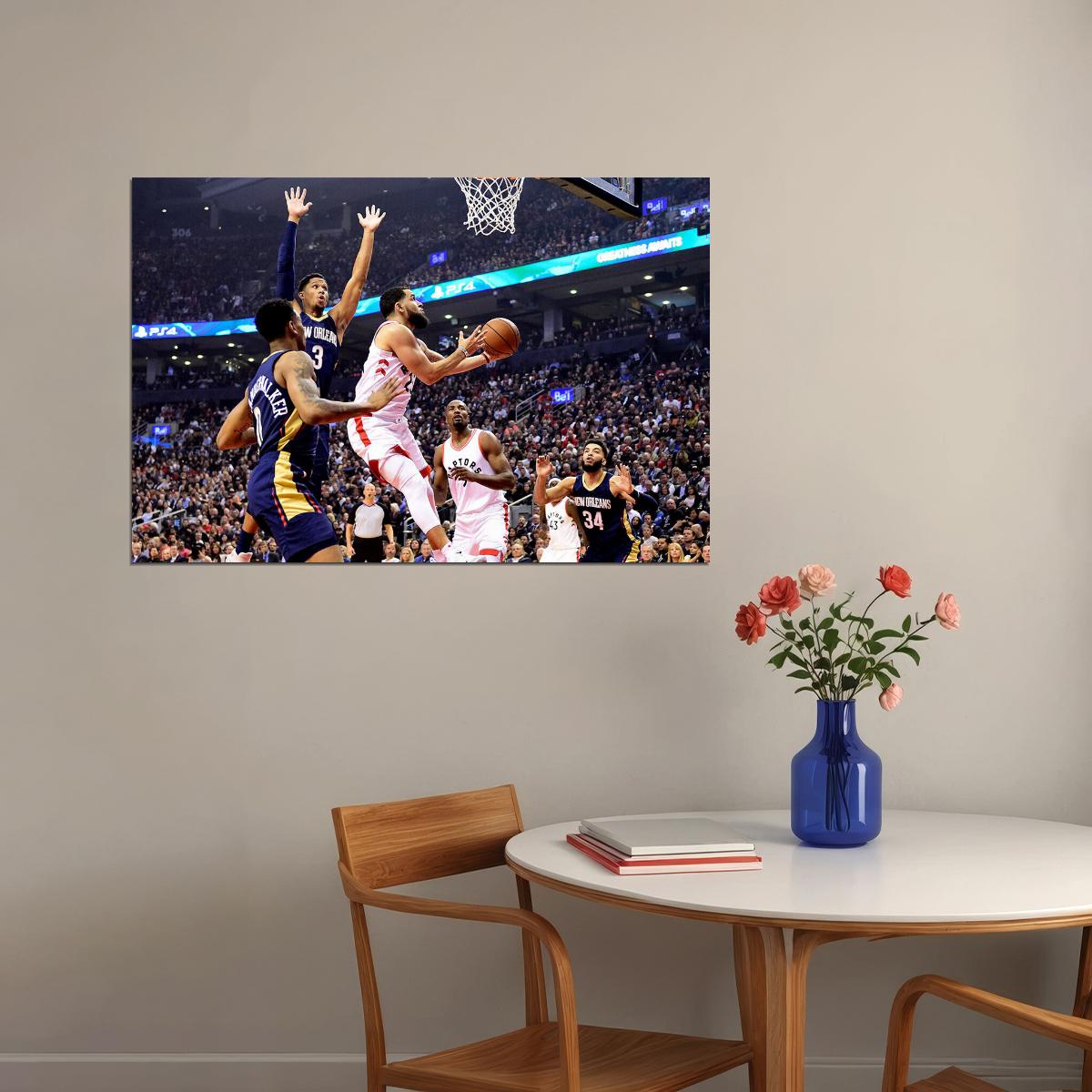 Toronto Raptors Basketball Team Match Fred Vanvleet Sports Poster Wall Art Print Home Wall Decor