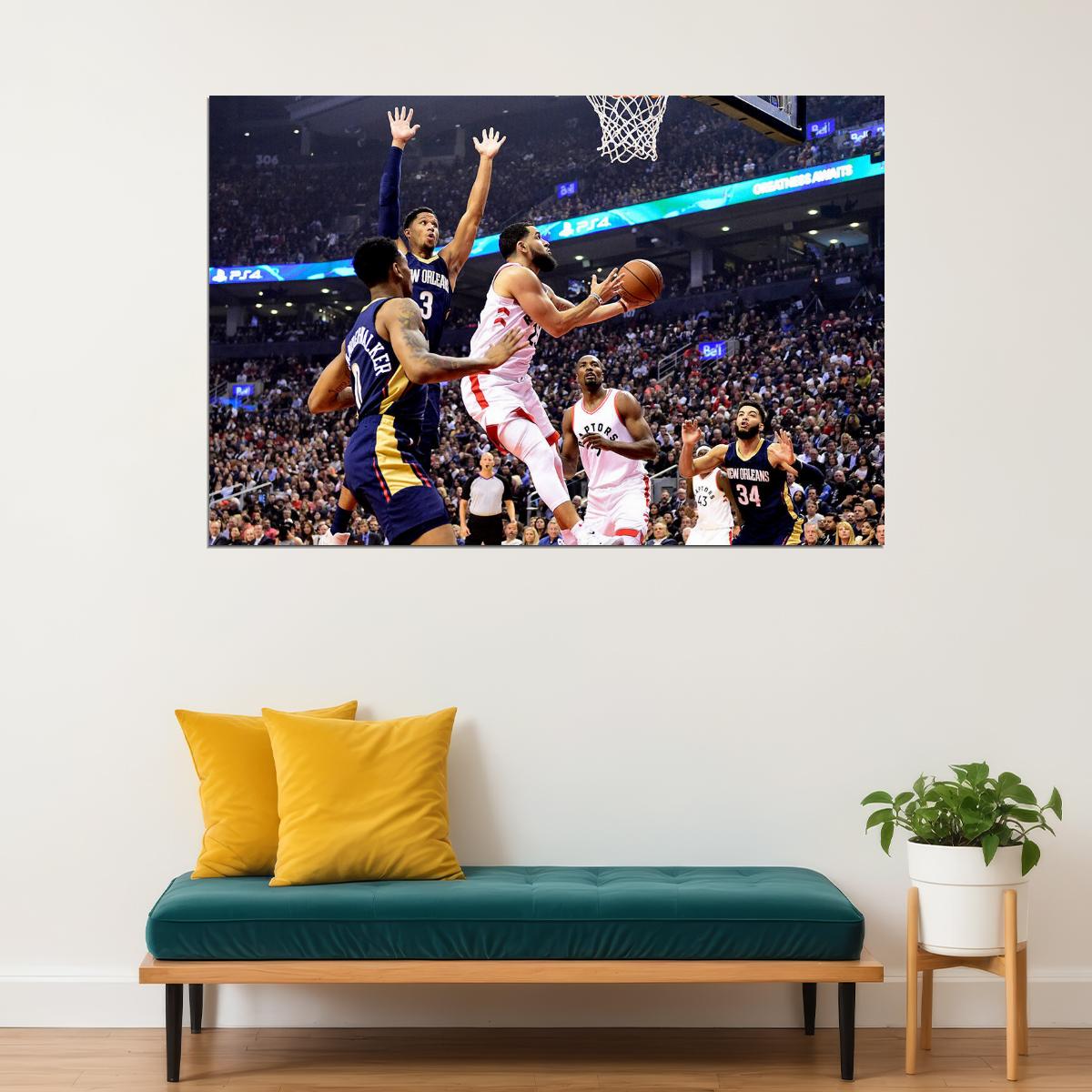 Toronto Raptors Basketball Team Match Fred Vanvleet Sports Poster Wall Art Print Home Wall Decor