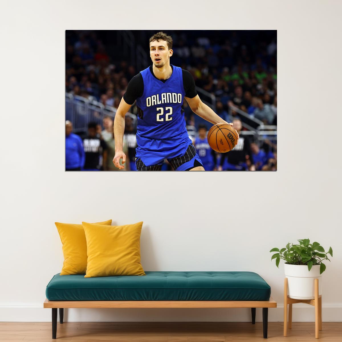 Orlando Magic Franz Wagner 22 Basketball Team Player Poster Wall Art Print Home Wall Decor - xonomax