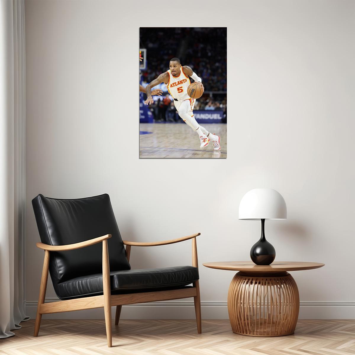 Dejounte Murray American Basketball Atlanta Hawks Team Poster Wall Art Print Home Wall Decor - xonomax