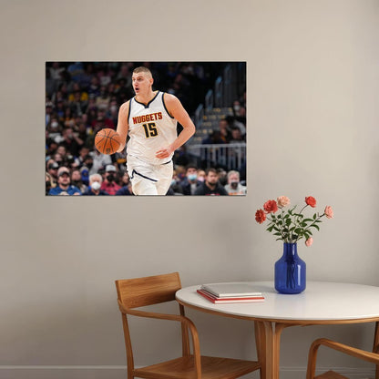 Nikola Jokic Athlete 15 Denver Nuggets Basketball Team Poster Wall Art Print Home Wall Decor - xonomax