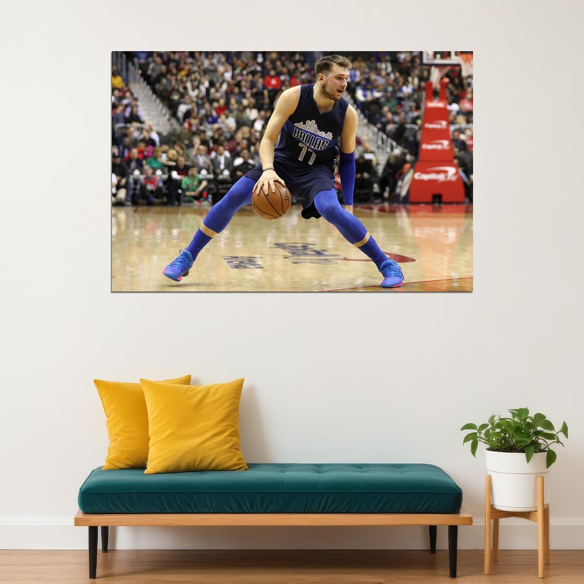 Dallas Mavericks Team Sports Luka Doncic Basketball Poster Wall Art Print Home Wall Decor - xonomax