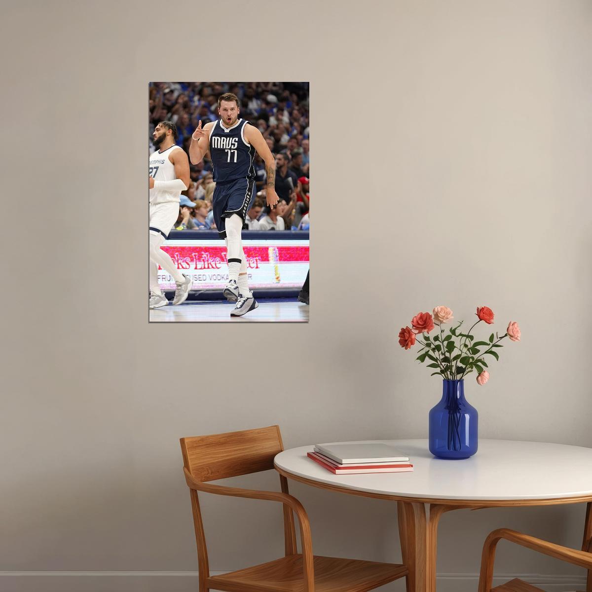 Luka Doncic Basketball Dallas Mavericks Team Sports Poster Wall Art Print Home Wall Decor - xonomax