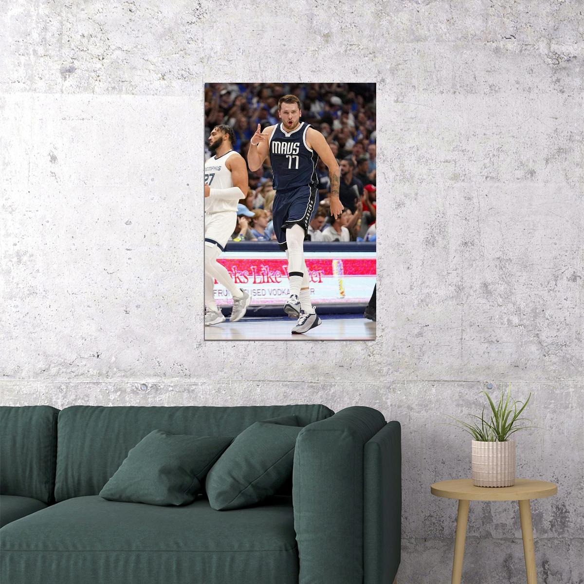 Luka Doncic Basketball Dallas Mavericks Team Sports Poster Wall Art Print Home Wall Decor - xonomax
