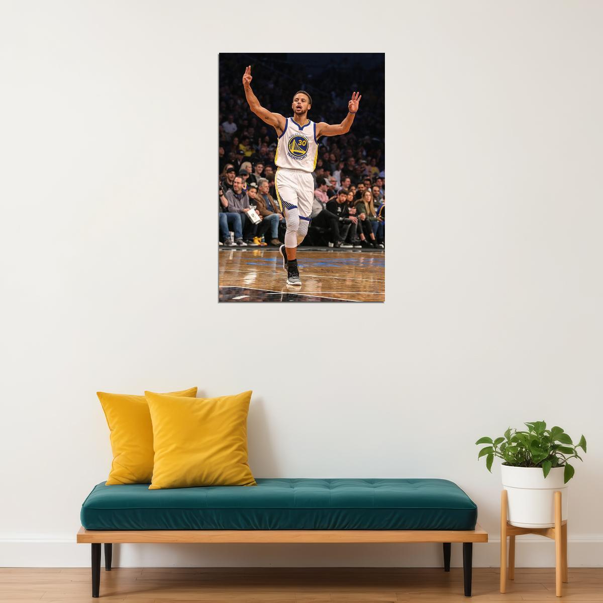 Stephen Curry Basketball Player Golden State Warriors Team Poster Wall Art Print Home Wall Decor - xonomax