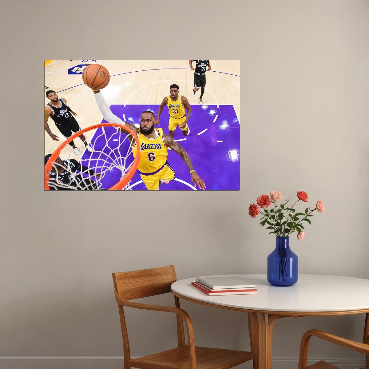 La Lakers Basketball Team Lebron James Basketball 6 Poster Wall Art Print Home Wall Decor - xonomax