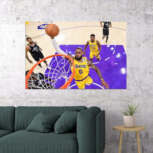 La Lakers Basketball Team Lebron James Basketball 6 Poster Wall Art Print Home Wall Decor - xonomax