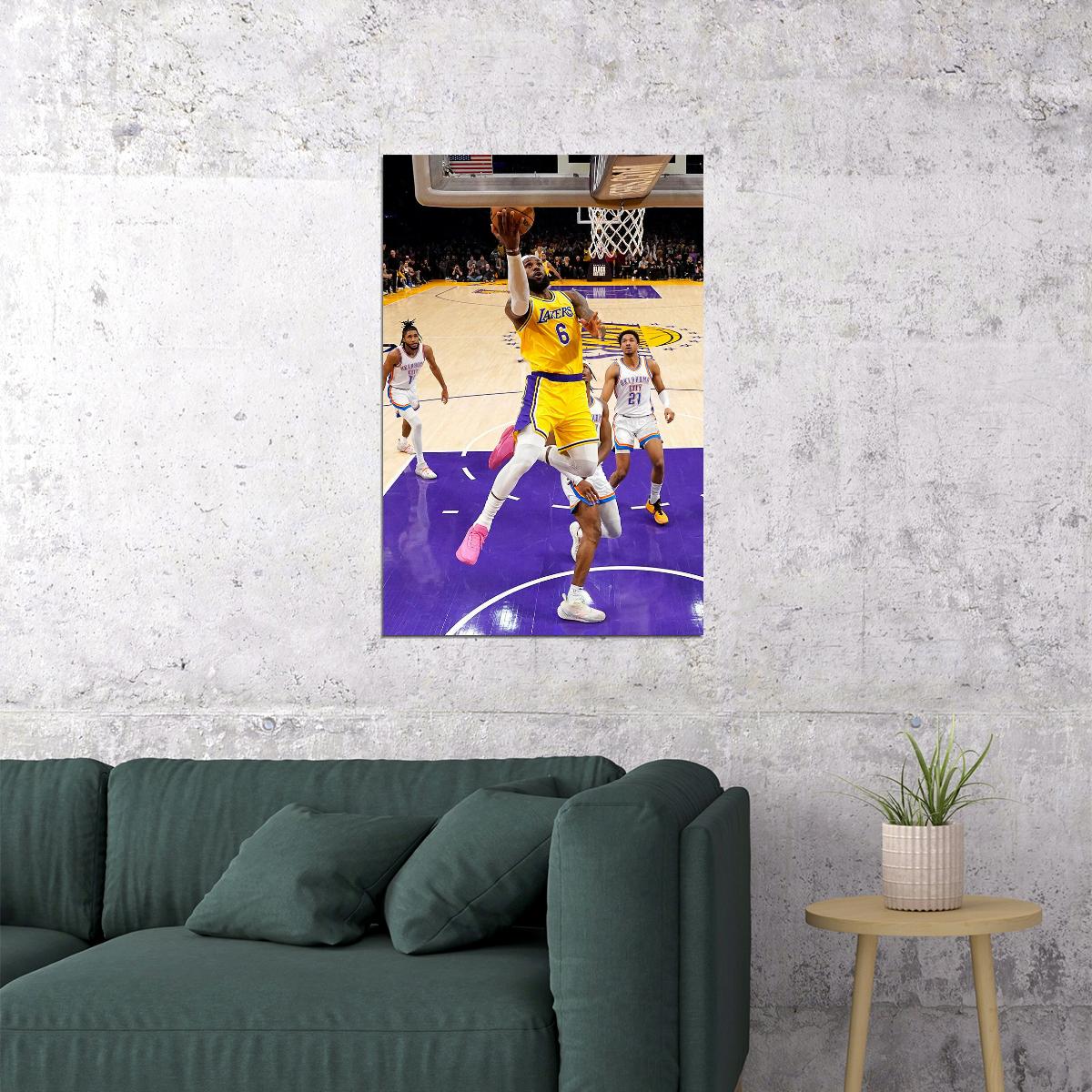 La Lakers Basketball Team Lebron James Basketball Player Poster Wall Art Print Home Wall Decor - xonomax