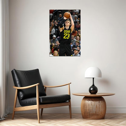 Utah Jazz Basketball Team Lauri Markkanen 23 Basketball Poster Wall Art Print Home Wall Decor - xonomax