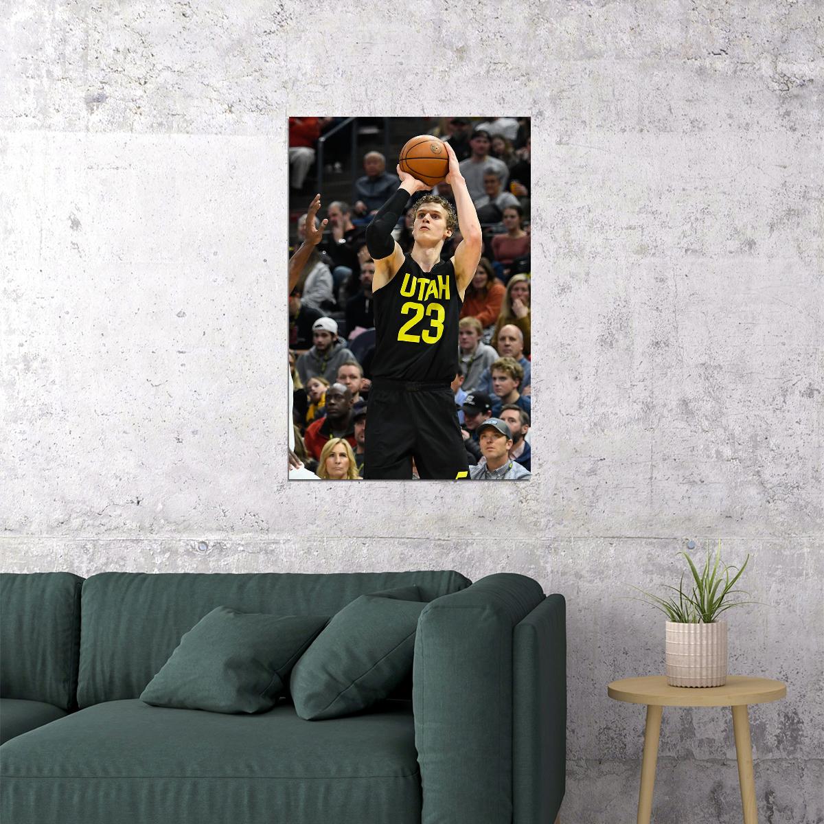 Utah Jazz Basketball Team Lauri Markkanen 23 Basketball Poster Wall Art Print Home Wall Decor - xonomax