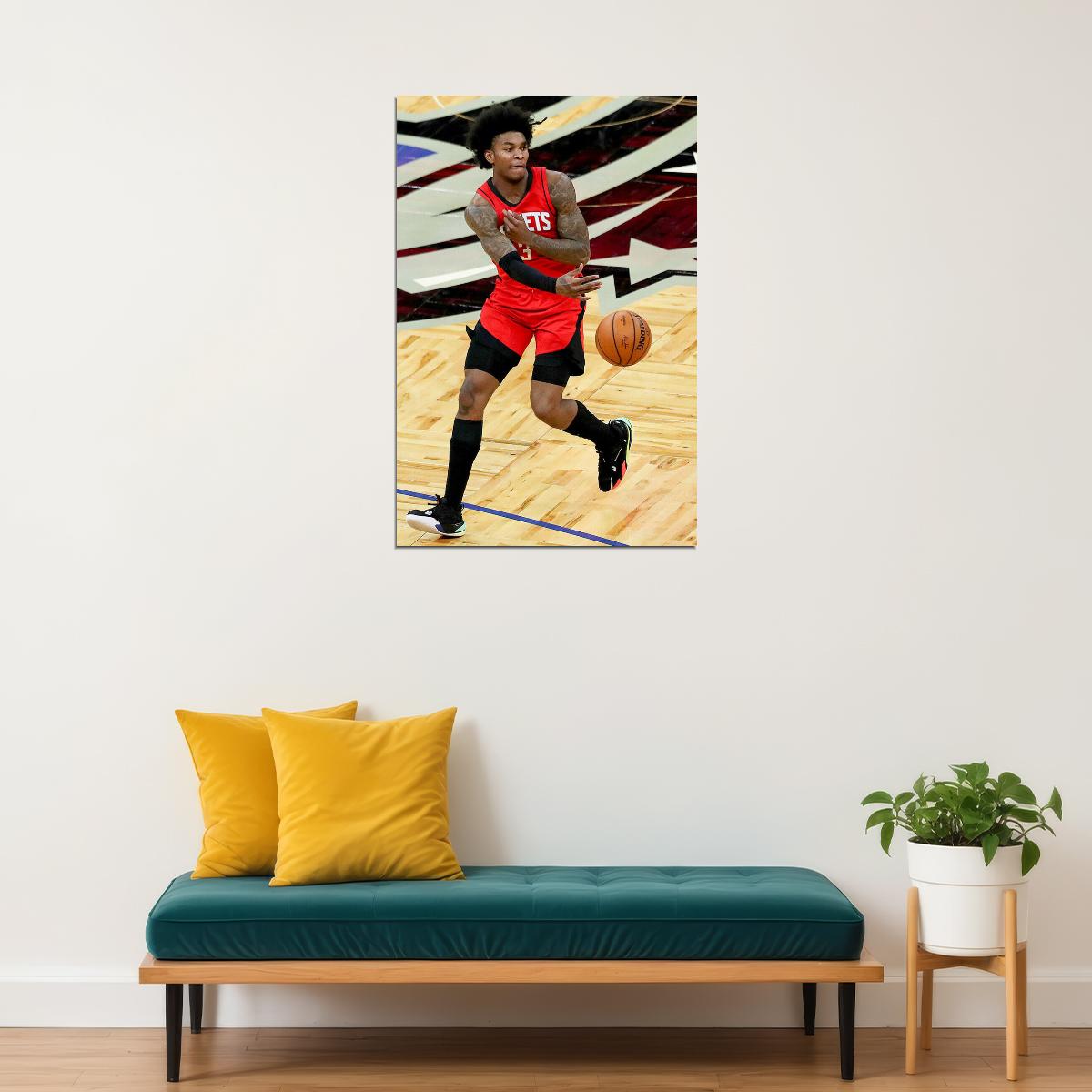 Kevin Porter Jr 3 Basketball Houston Rockets Team Poster Wall Art Print Home Wall Decor - xonomax