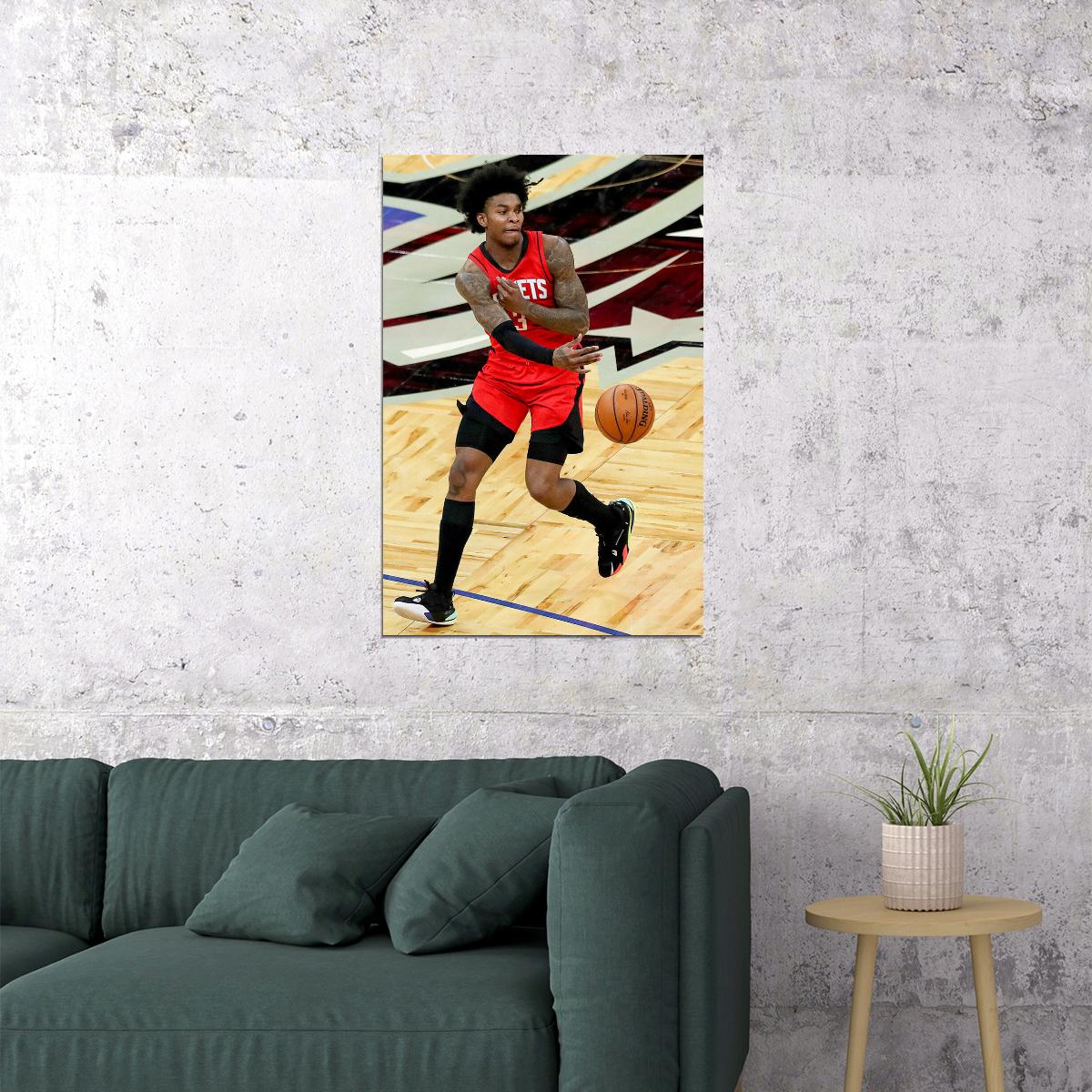 Kevin Porter Jr 3 Basketball Houston Rockets Team Poster Wall Art Print Home Wall Decor - xonomax