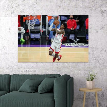 Kevin Porter Jr Basketball Houston Rockets Team Poster Wall Art Print Home Wall Decor - xonomax