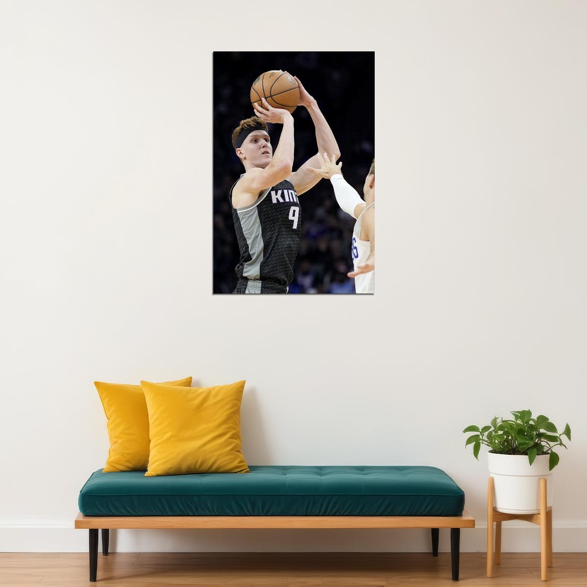 Kevin Huerter 9 Basketball Player Sacramento Kings Team Poster Wall Art Print Home Wall Decor - xonomax