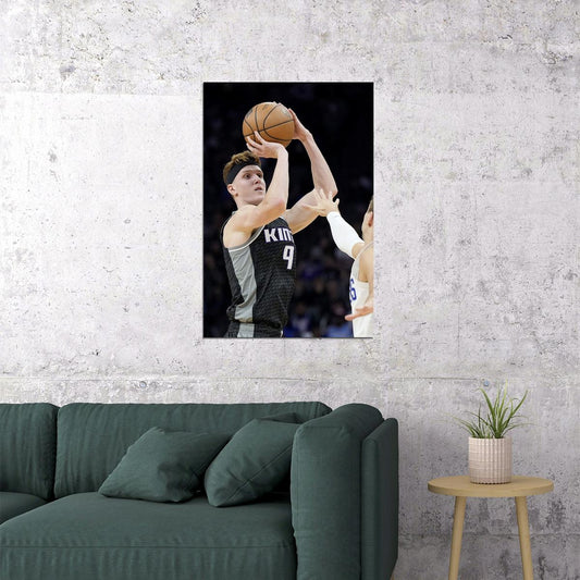 Kevin Huerter 9 Basketball Player Sacramento Kings Team Poster Wall Art Print Home Wall Decor - xonomax