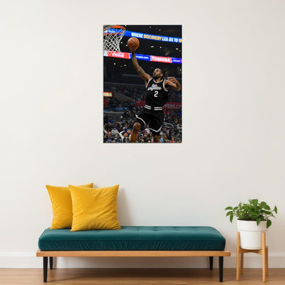 La Clippers Team Kawhi Leonard 2 American Basketball Poster Wall Art Print Home Wall Decor - xonomax