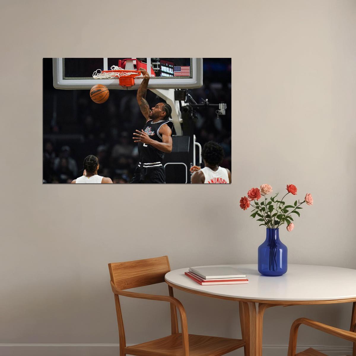 La Clippers Basketball Team Kawhi Leonard American Athlete Poster Wall Art Print Home Wall Decor - xonomax