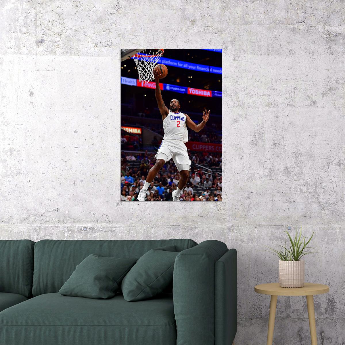 Kawhi Leonard American Athlete La Clippers Basketball Team Poster Wall Art Print Home Wall Decor - xonomax