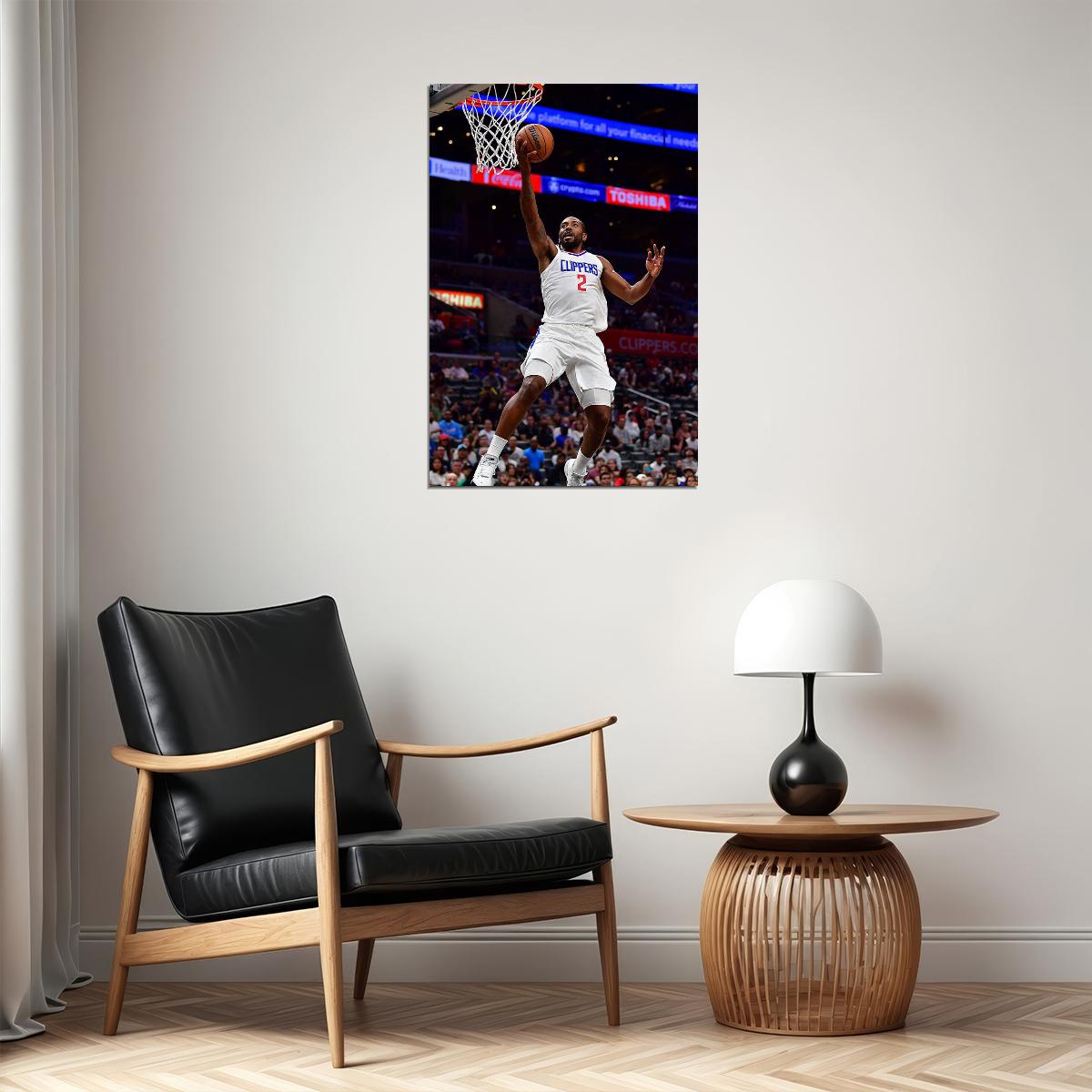 Kawhi Leonard American Athlete La Clippers Basketball Team Poster Wall Art Print Home Wall Decor - xonomax