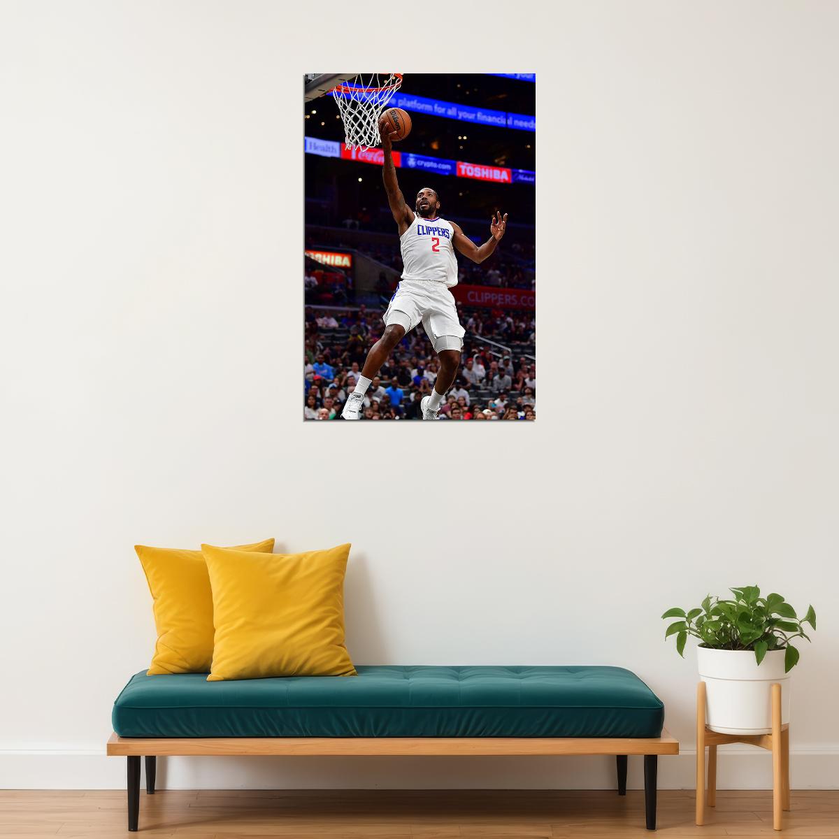 Kawhi Leonard American Athlete La Clippers Basketball Team Poster Wall Art Print Home Wall Decor - xonomax