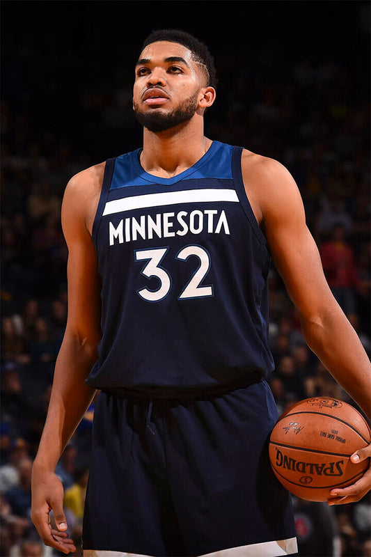 Minnesota Timberwolves Karl Anthony Towns 32 Basketball Poster Wall Art Print Home Wall Decor - xonomax