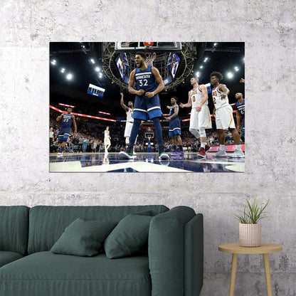 Karl Anthony Towns 32 Minnesota Timberwolves Team Match Poster Wall Art Print Home Wall Decor - xonomax