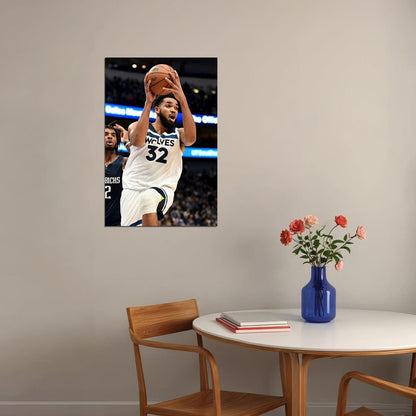 Minnesota Timberwolves Karl Anthony Towns Basketball Poster Wall Art Print Home Wall Decor - xonomax