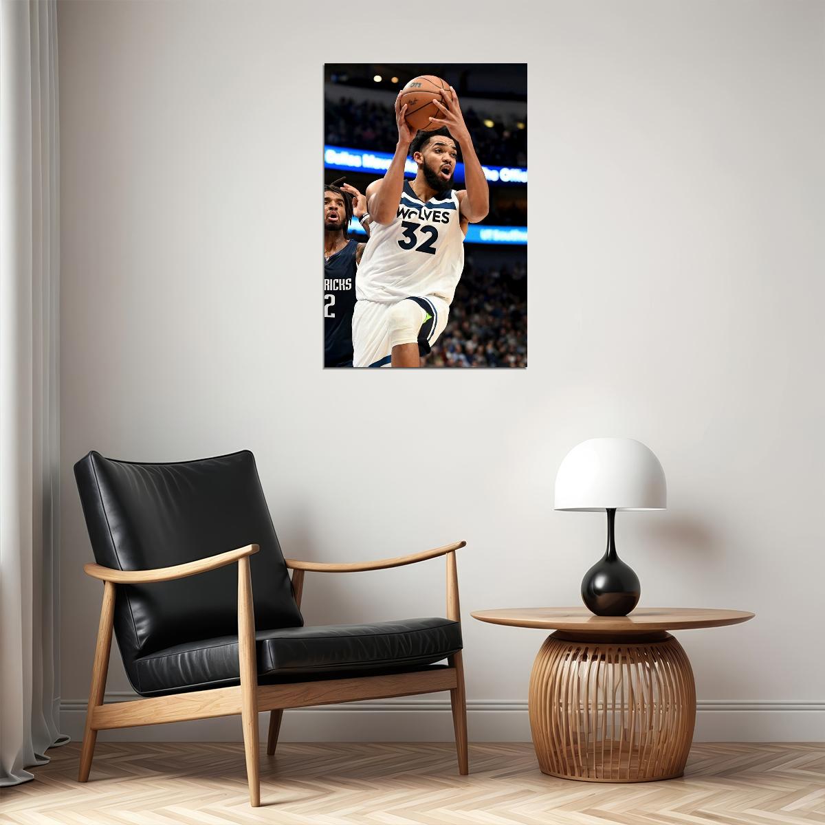 Minnesota Timberwolves Karl Anthony Towns Basketball Poster Wall Art Print Home Wall Decor - xonomax