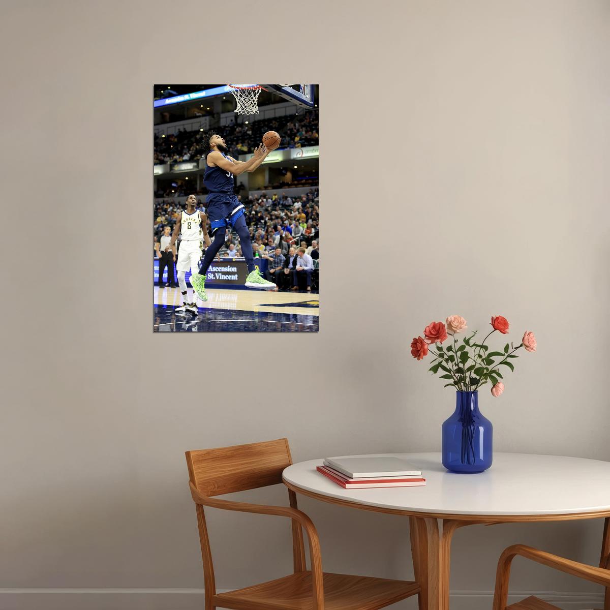 Karl Anthony Towns Athlete Minnesota Timberwolves Team Poster Wall Art Print Home Wall Decor - xonomax