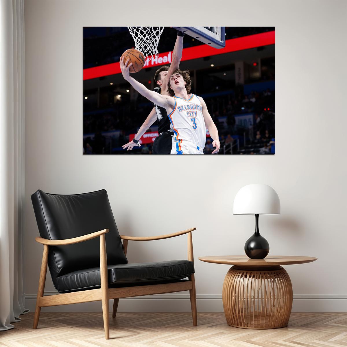 Oklahoma City Thunder Team Josh Giddey Basketball Poster Wall Art Print Home Wall Decor - xonomax