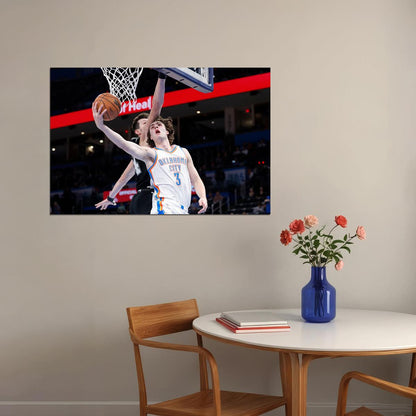 Oklahoma City Thunder Team Josh Giddey Basketball Poster Wall Art Print Home Wall Decor - xonomax