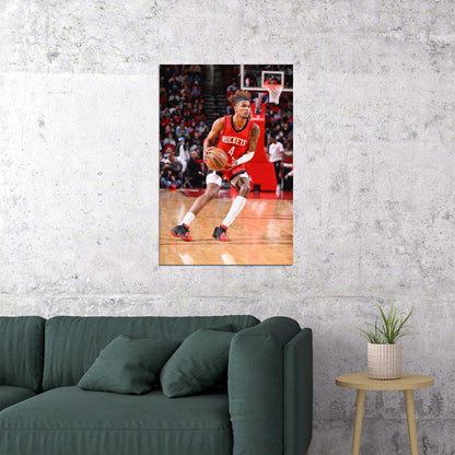 Jalen Green Basketball Houston Rockets Basketball Team Poster Wall Art Print Home Wall Decor - xonomax