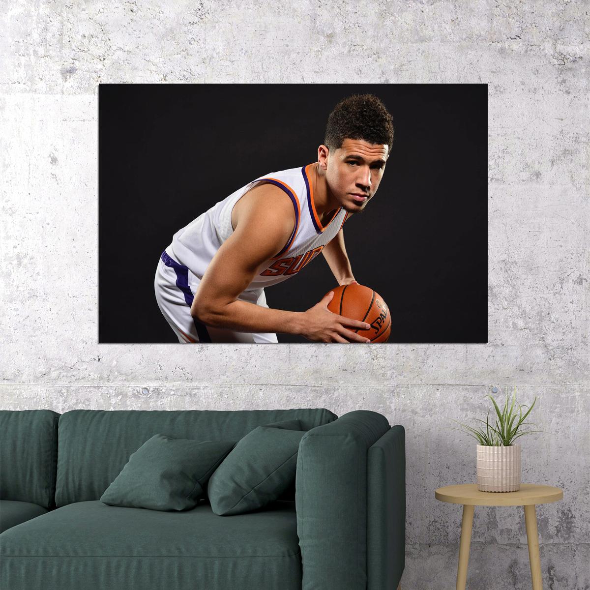 American Athlete Devin Booker Phoenix Suns Basketball Team Poster Wall Art Print Home Wall Decor - xonomax