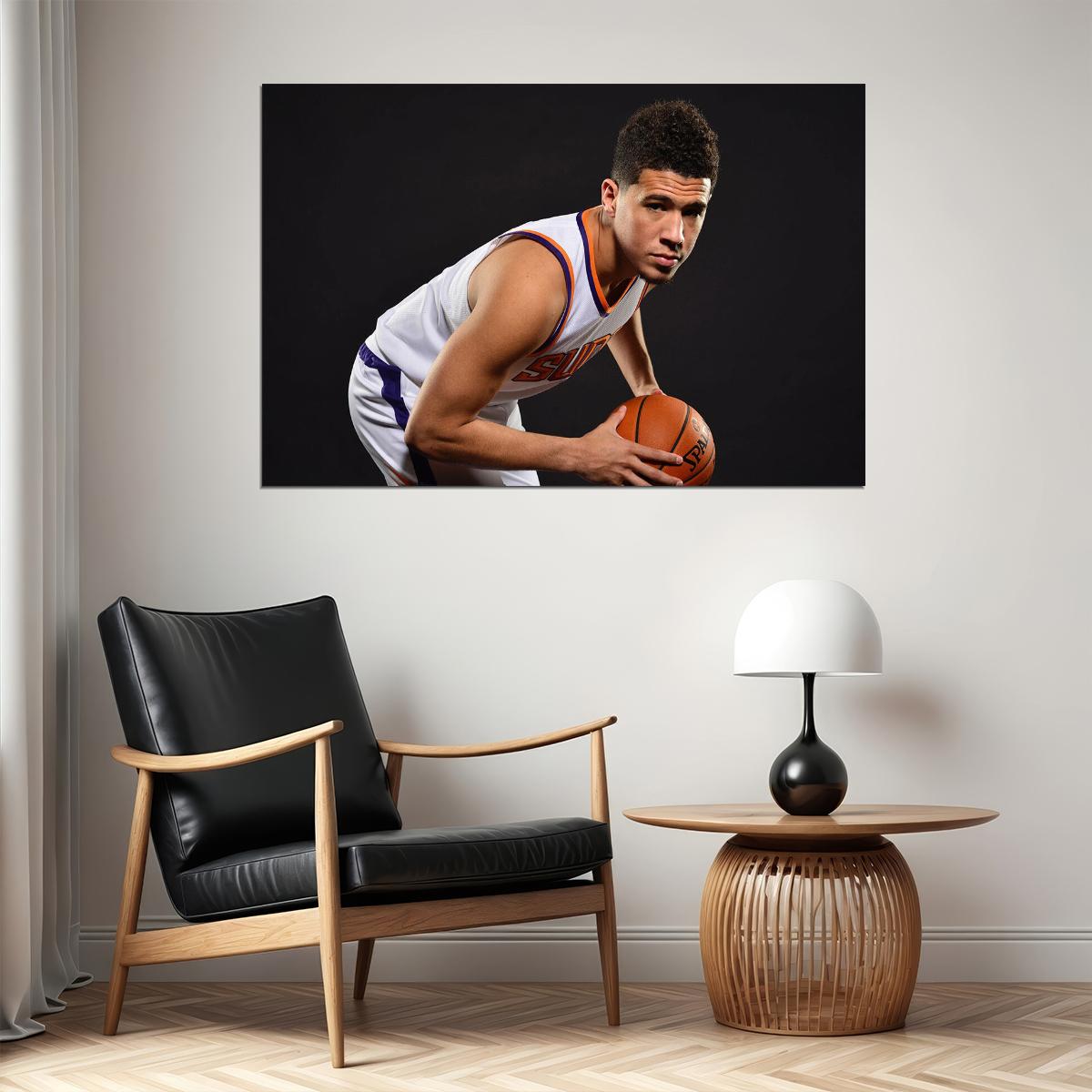 American Athlete Devin Booker Phoenix Suns Basketball Team Poster Wall Art Print Home Wall Decor - xonomax