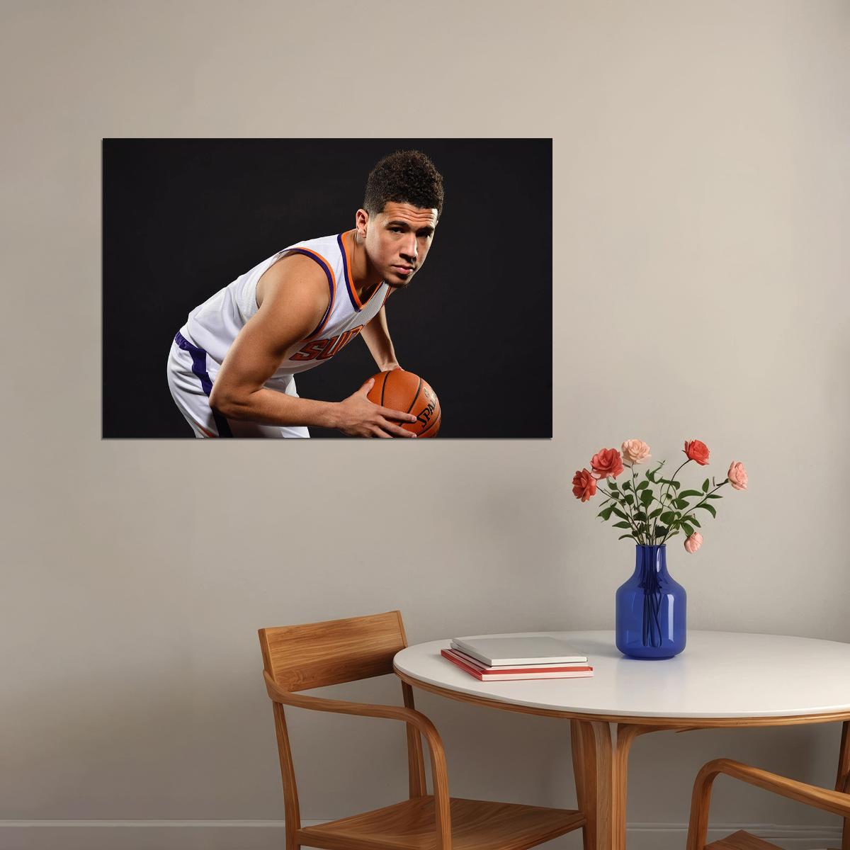American Athlete Devin Booker Phoenix Suns Basketball Team Poster Wall Art Print Home Wall Decor - xonomax