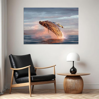 Humpback Whale Ocean Sea Animals Poster Wall Art Print Home Wall Decor - xonomax