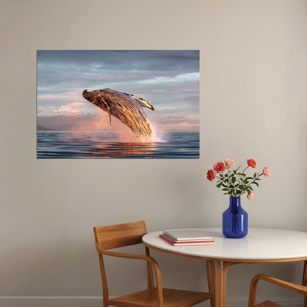Humpback Whale Ocean Sea Animals Poster Wall Art Print Home Wall Decor - xonomax