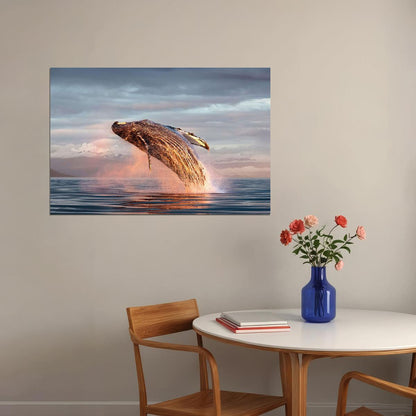 Humpback Whale Ocean Sea Animals Poster Wall Art Print Home Wall Decor - xonomax