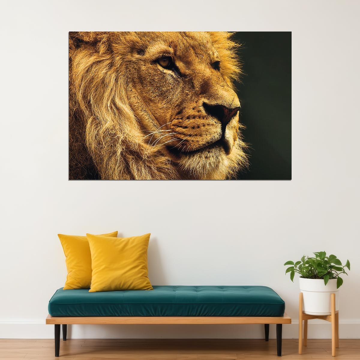 Wild Lion Dangerous Animals Nature Poster Wall Art Print Home Wall Decor - xonomax